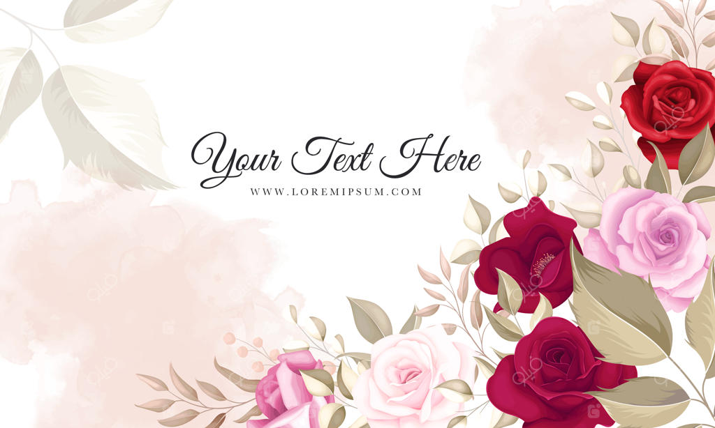 زمینه گلدار شیک با رزهای زیبای عنابی