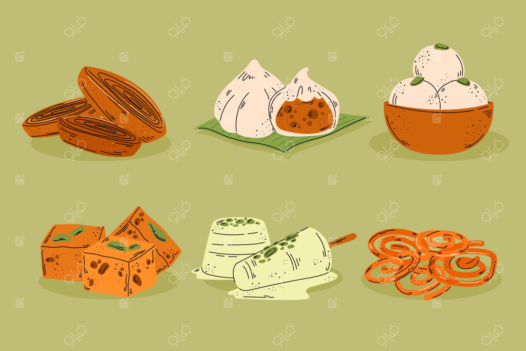 شیرینی‌های خوشمزه هندی به صورت دست‌ساز