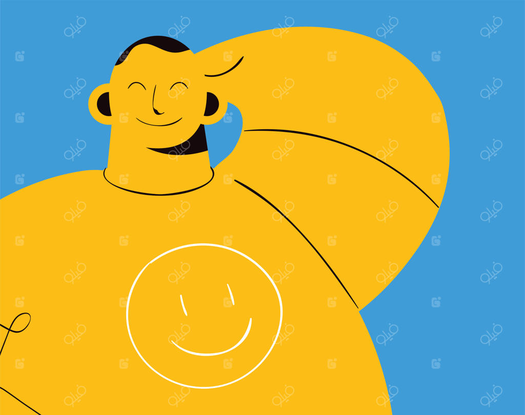 مرد خنده‌رو خوشحال