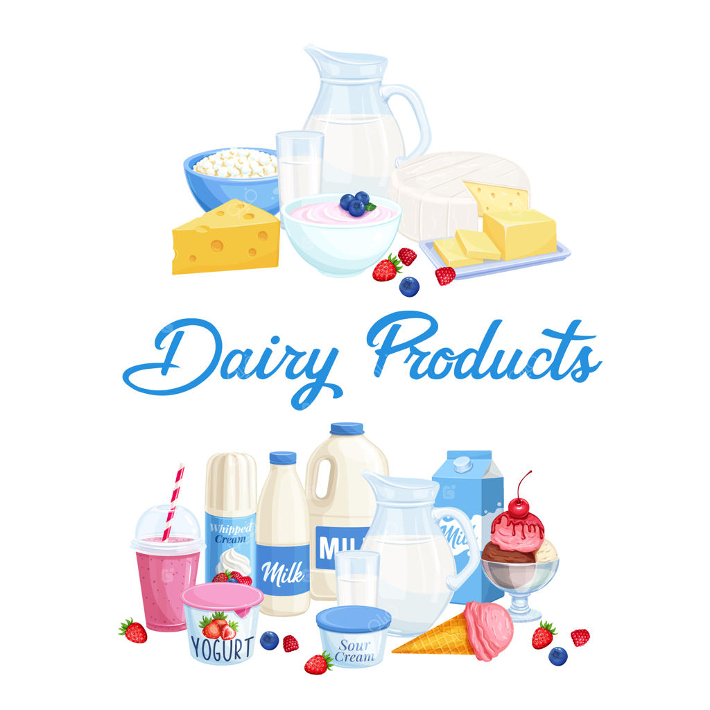 تصویری از محصولات لبنی