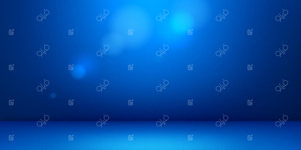 پس‌زمینه اتاق آبی خالی یا دیوار استودیو