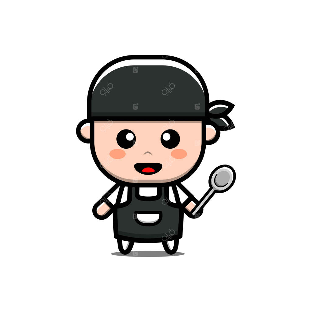 تصویر وکتور شخصیت سرآشپز بامزه