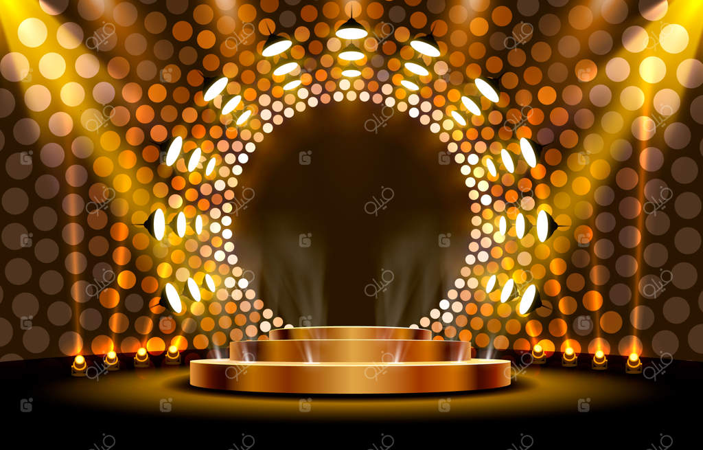 سکوی طلایی: برنده یا محبوب در پس‌زمینه طلایی