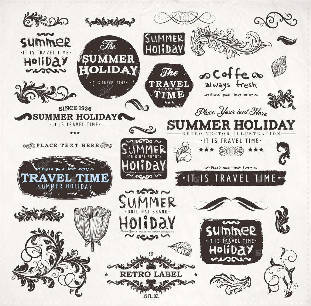 قاب تزیینی کلاسیک و پرنقش‌ونگار با طرح تایپوگرافی