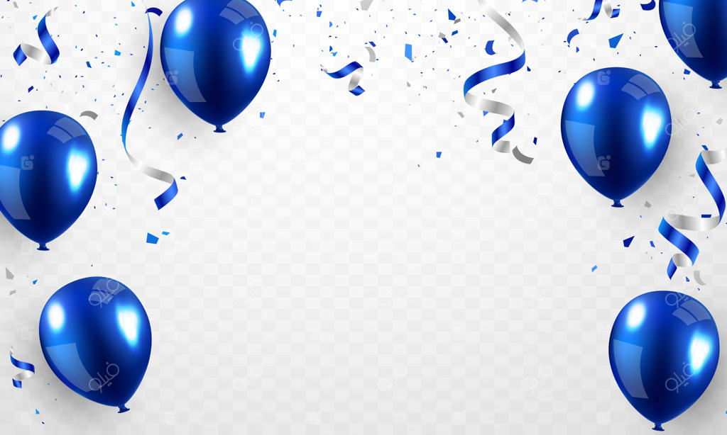 بادکنک هلیومی، طراحی سه‌بعدی و واقع‌گرایانه‌ی آبی برای تزئین جشن‌ها و مهمانی‌ها.