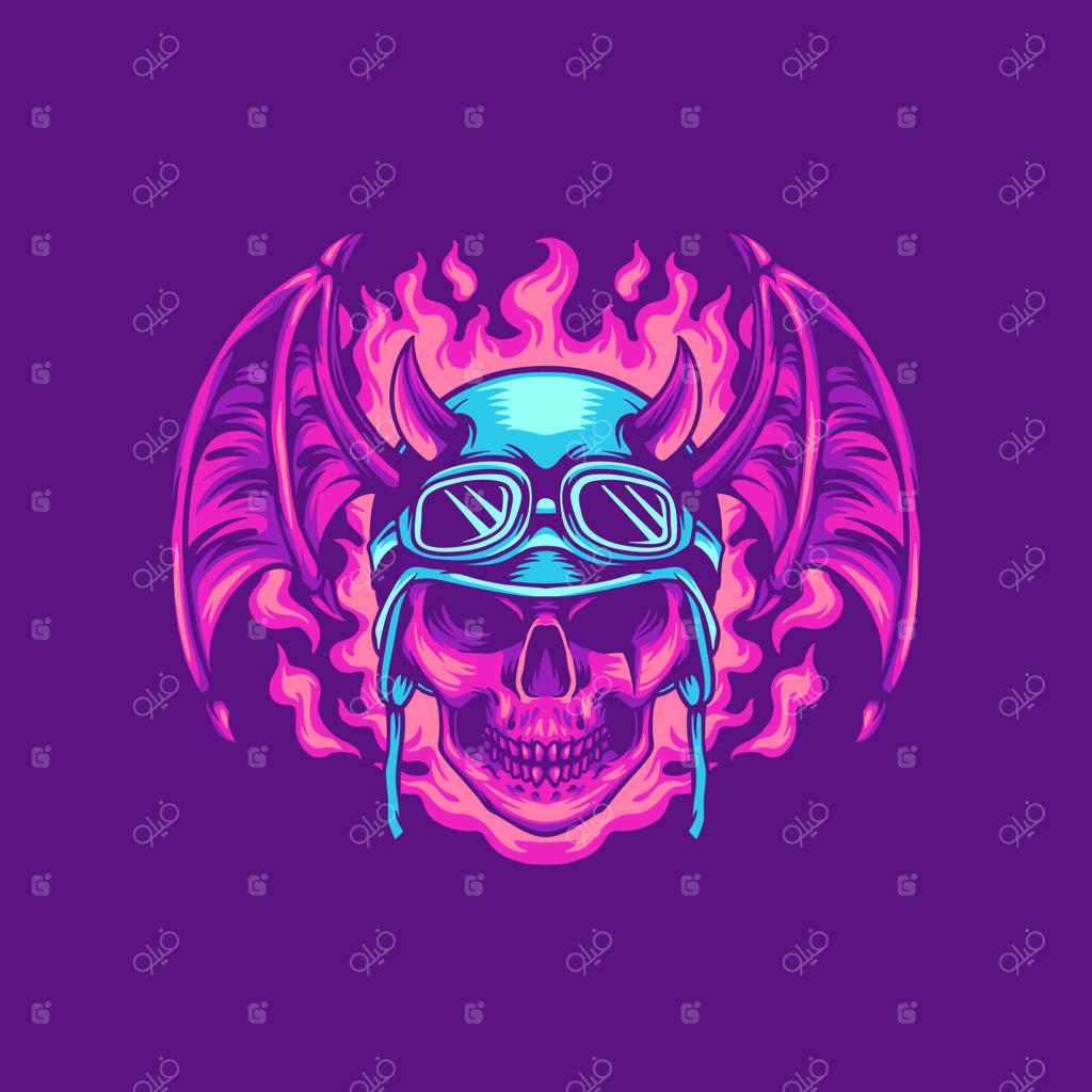 تصویر سواری با جمجمه خفاش