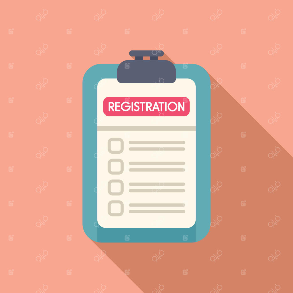 وکتور آیکون تخت فرم ثبت‌نام، ایجاد حساب کاربری و عضویت روی تخته‌شاسی