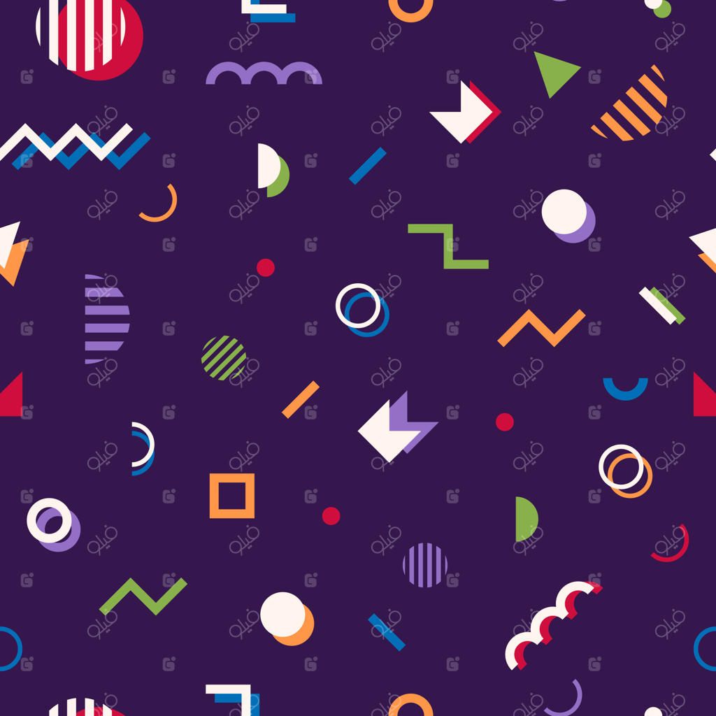 الگوی بدون درز هندسی و انتزاعی به سبک ممفیس