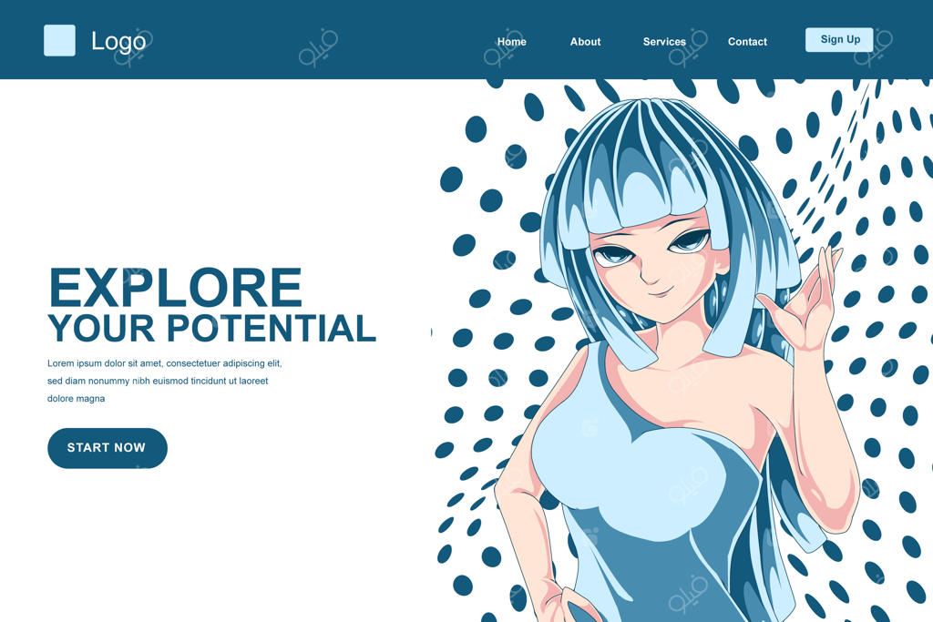 قالب صفحه فرود: دختر جادوگر یخی در انیمه