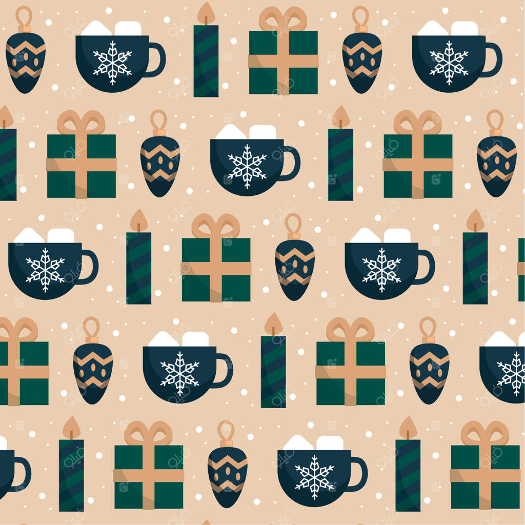 پترن کریسمس با طراحی ساده