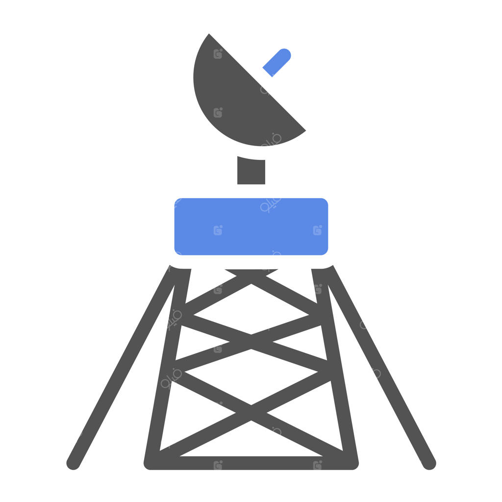 طرح وکتور آیکون دکل ماهواره