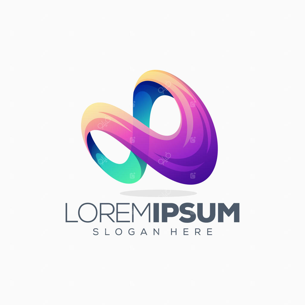 طراحی لوگوی رنگارنگ بی‌نهایت - تصویر وکتور