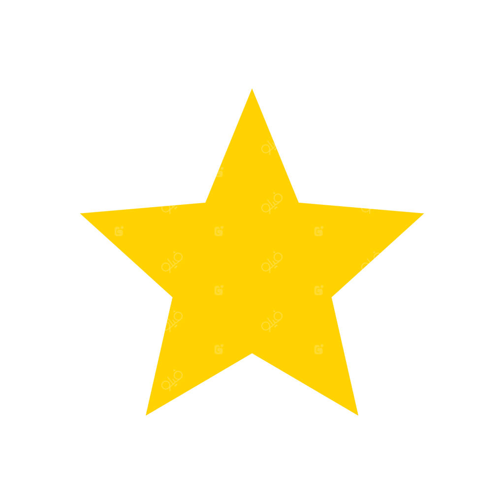 تصویر وکتور آیکون تخت ستاره زرد طلایی ایزوله