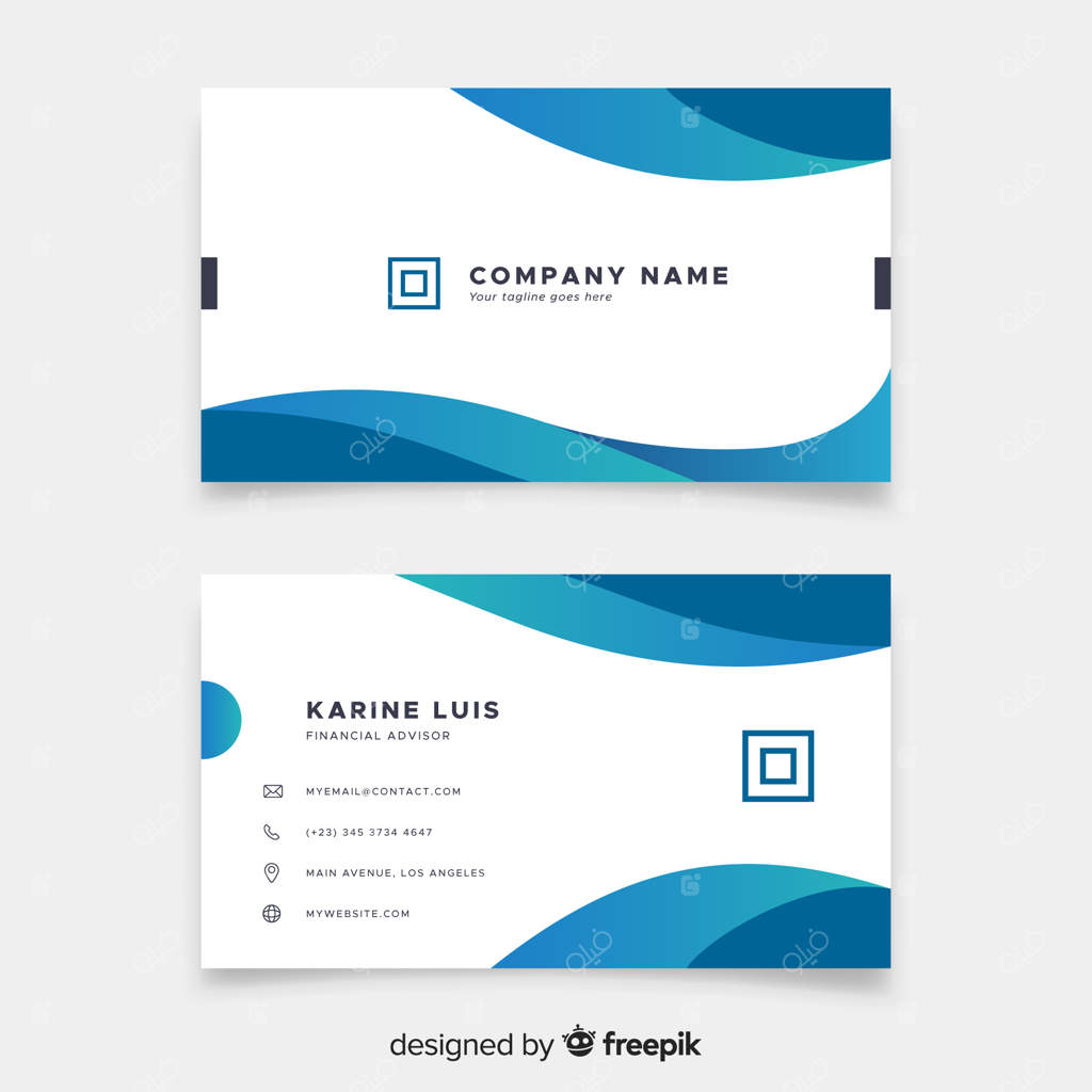 کارت ویزیت با طراحی انتزاعی