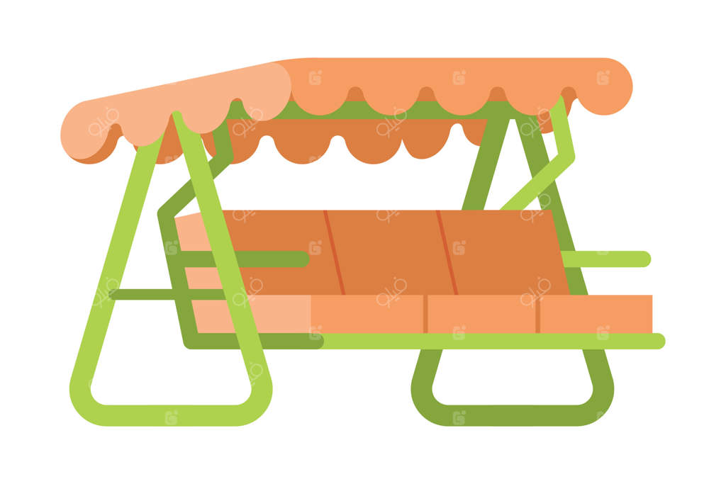 تاب چوبی کلاسیک، طرح مبلمان باغی به صورت تصویر تخت