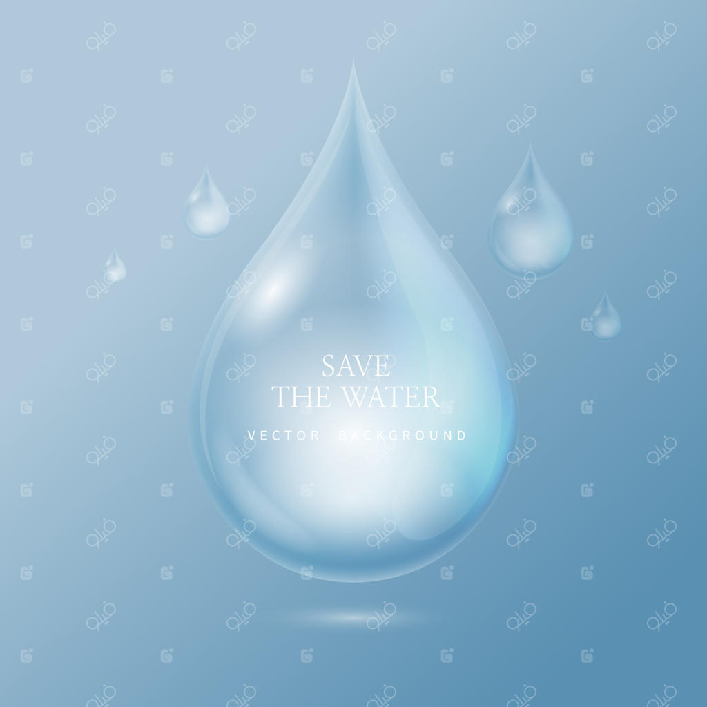 قطره‌های شفاف آب، جسم قطره آب.