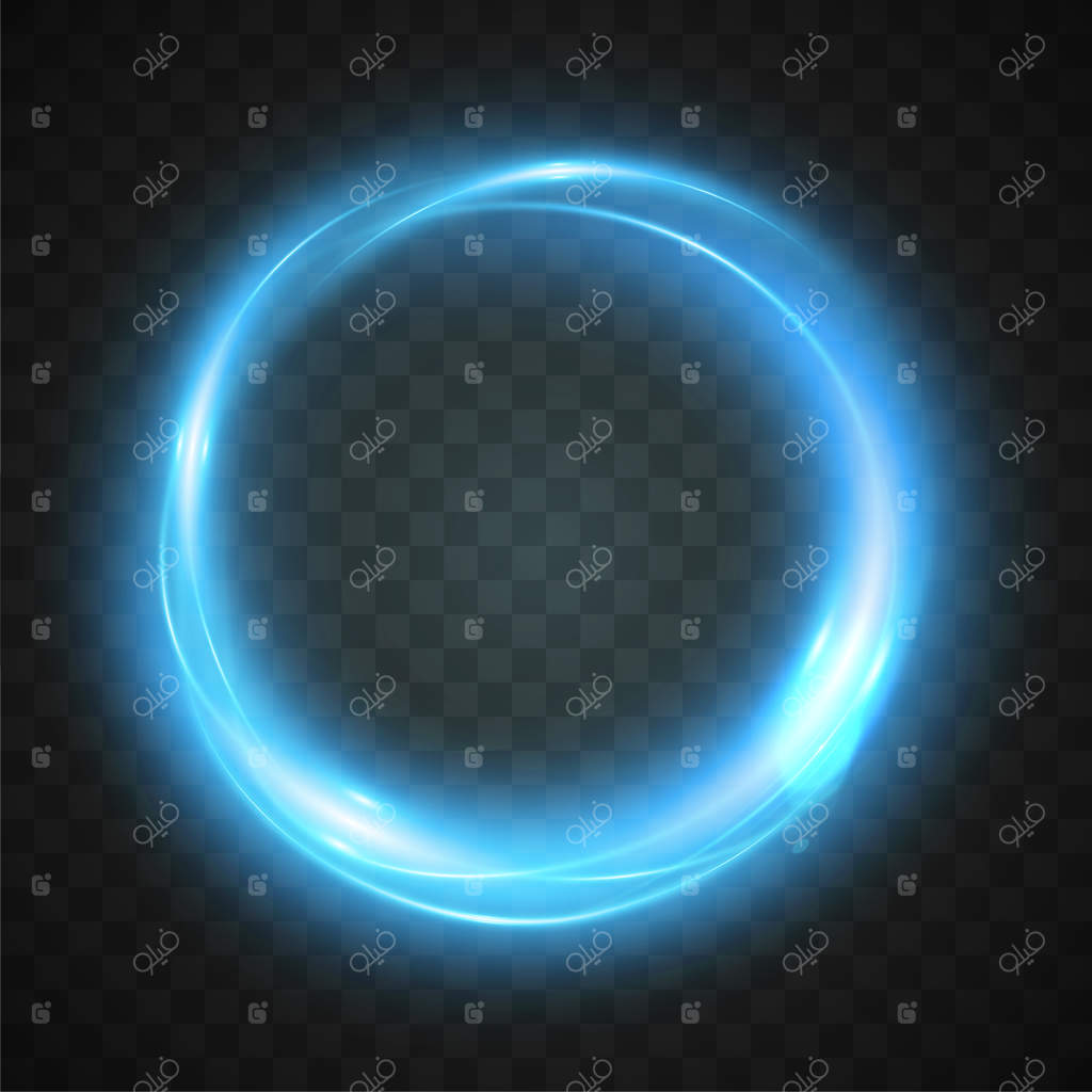 وکتور اثر نور آبی و گرد.