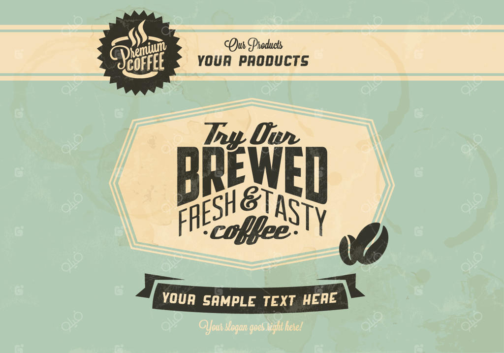 وکتور لوگوی قهوه کلاسیک