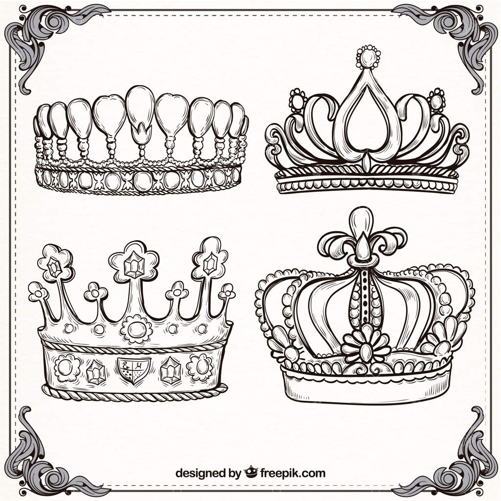 تاج‌های لوکس متنوع به سبک طراحی دستی