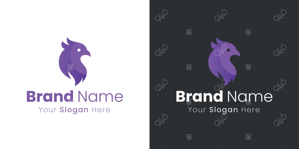 طراحی لوگوی مدرن و مینیمالیست انتزاعی ققنوس برای هویت سازمانی