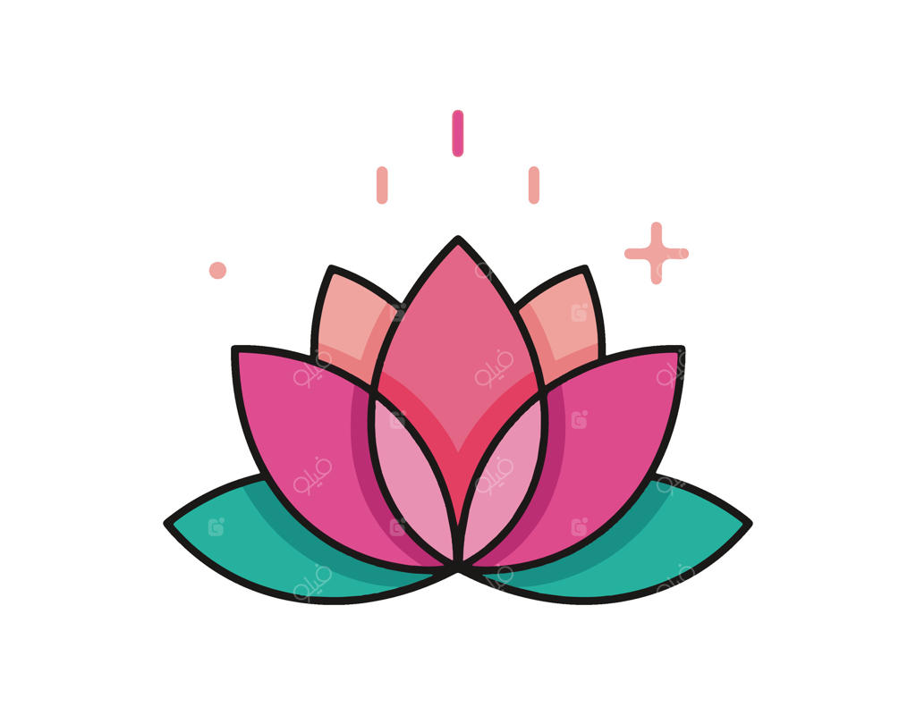 گل نیلوفر صورتی با ستاره‌ای در مرکز آن