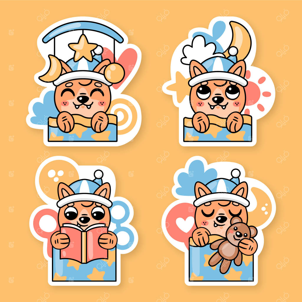 مجموعه برچسب‌های زمان خواب با فرد روباه