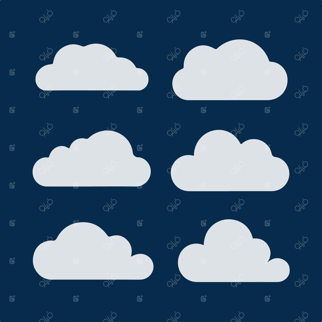 پس‌زمینه‌ای آبی با ابرهای پراکنده