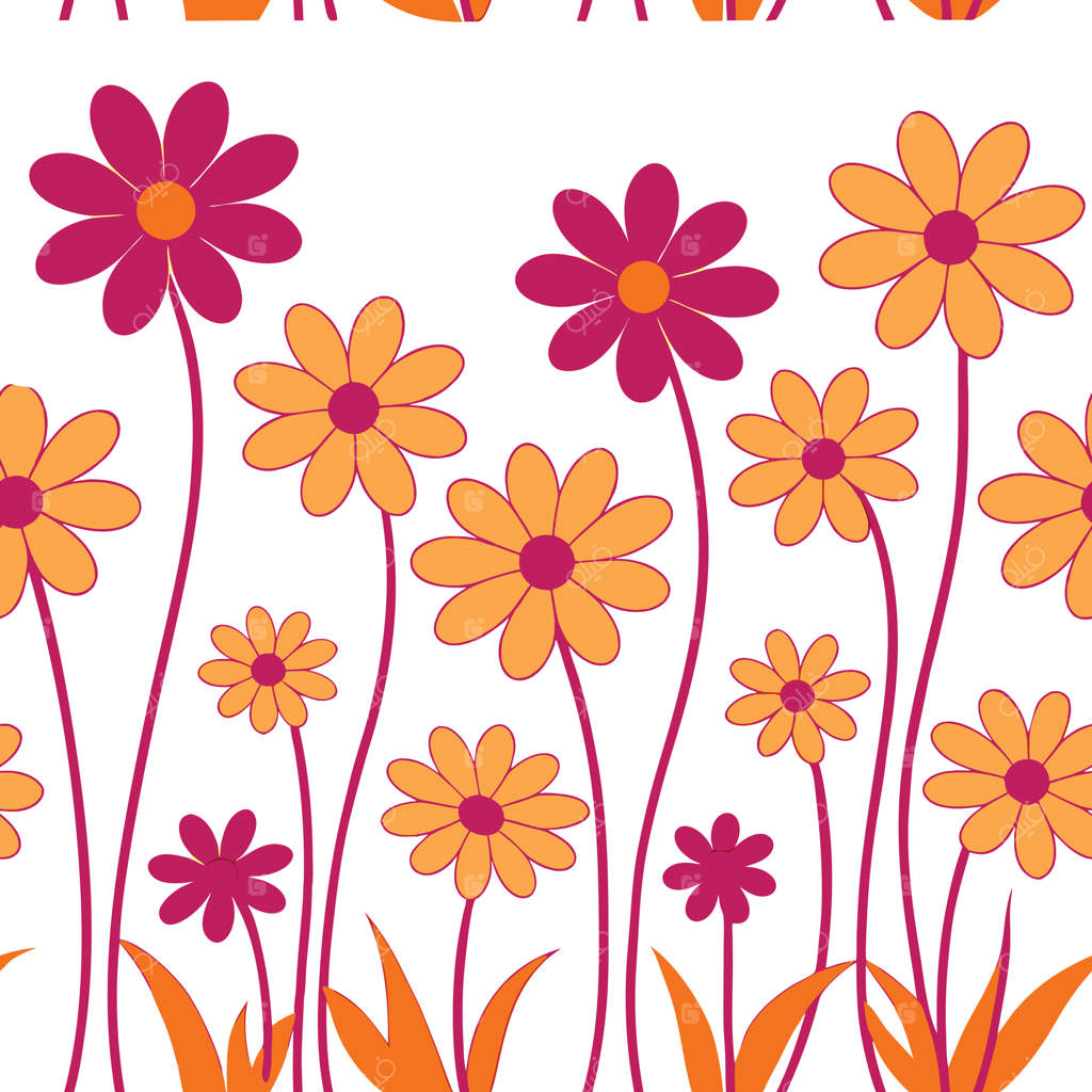 طراحی حاشیه باغ با گل‌های پرجنب‌وجوش نارنجی و صورتی داودی