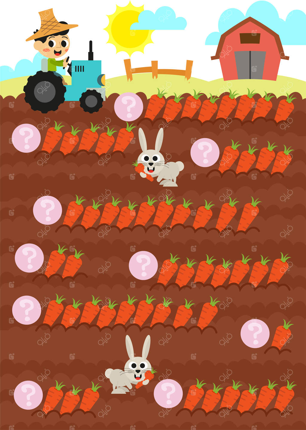 برگه تمرین شمارش اعداد برای کودکان - اعداد زوج و فرد