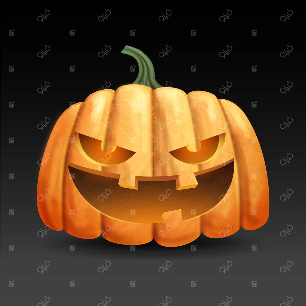 طراحی واقعی کدو تنبل هالووین