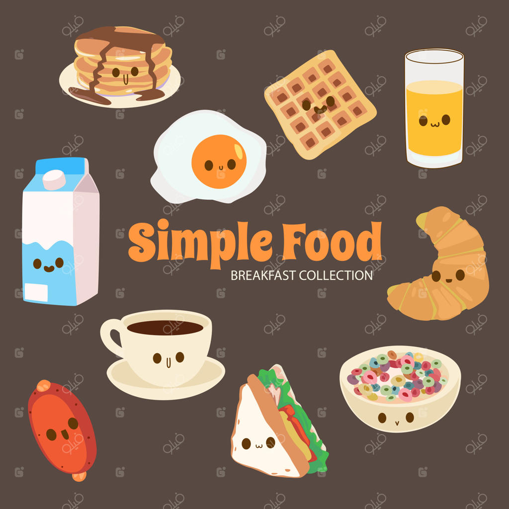 مجموعه ای از اشیای خوراکی رنگین کمانی بانمک للە