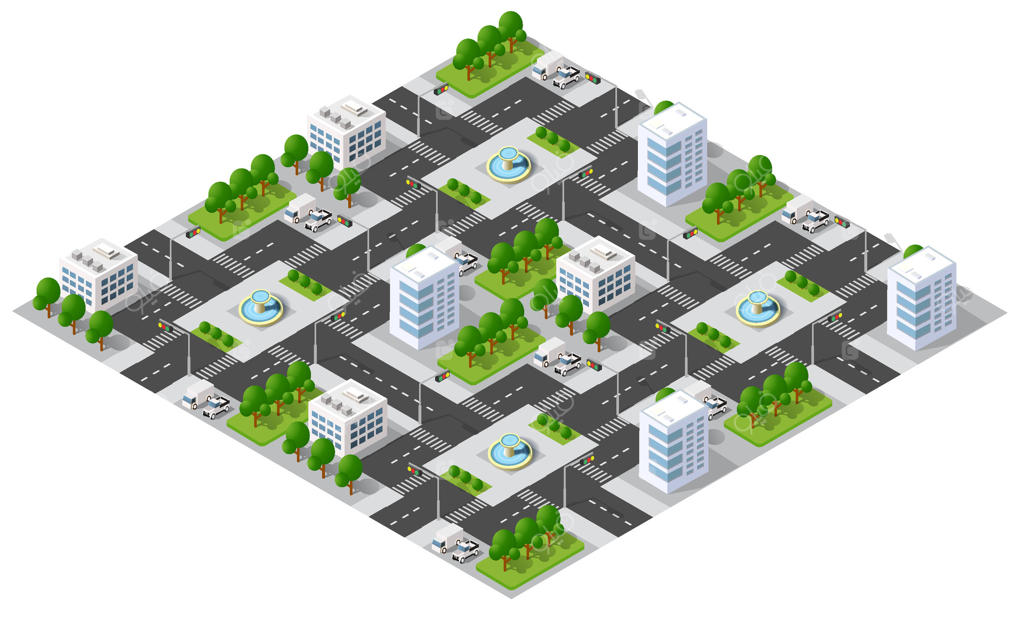 نقشه ایزومتریک شهر