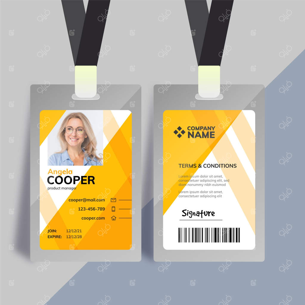 قالب کارت پرسنلی با عکس