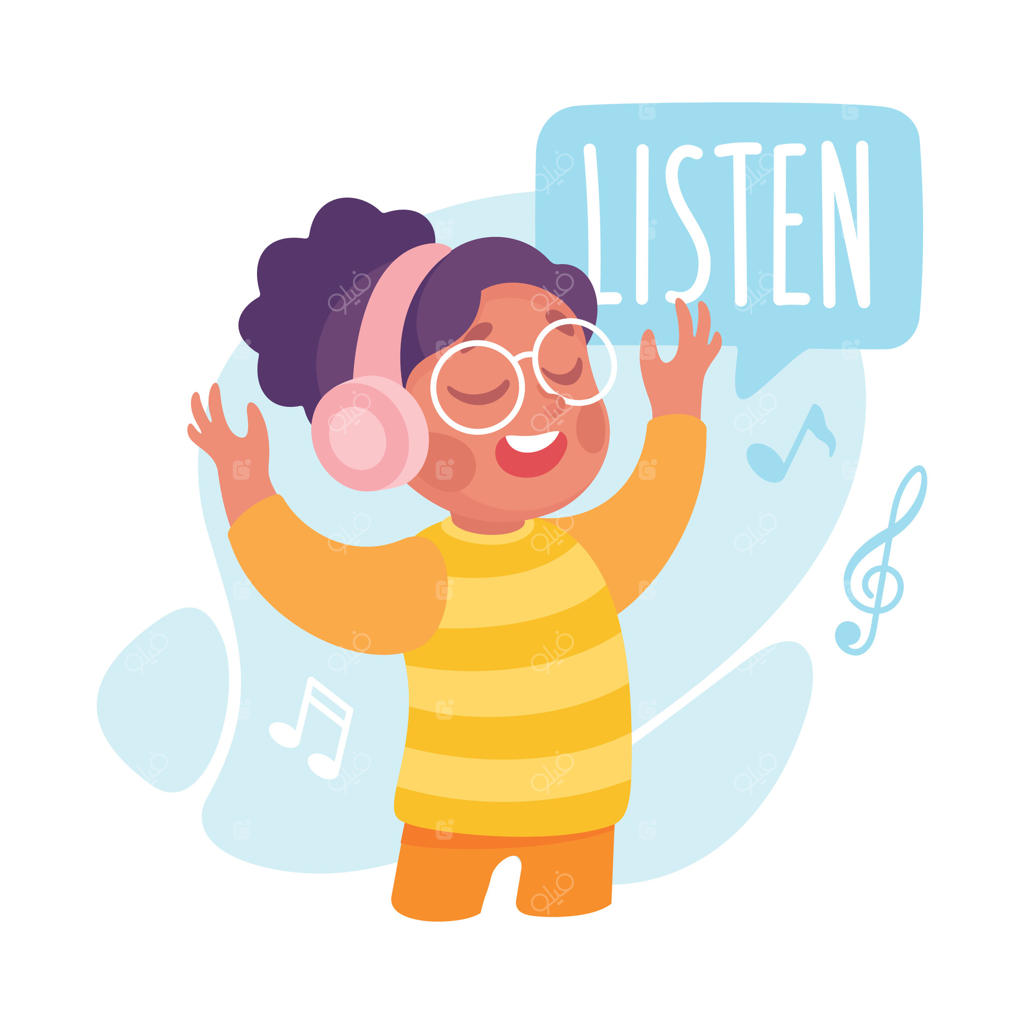 گوش دادن دختر به موسیقی و مطالعه با کودک: آموزش واژگان عملی از طریق تصویرسازی