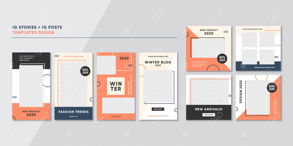قالب‌های مجموعه پست و استوری اینستاگرام
