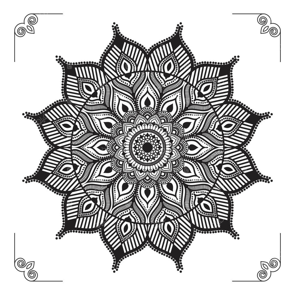 طراحی پس‌زمینه یا الگوی مدرن، خلاقانه و انتزاعی ماندالا با جلوه‌های لاکچری و حرفه‌ای به صورت وکتور