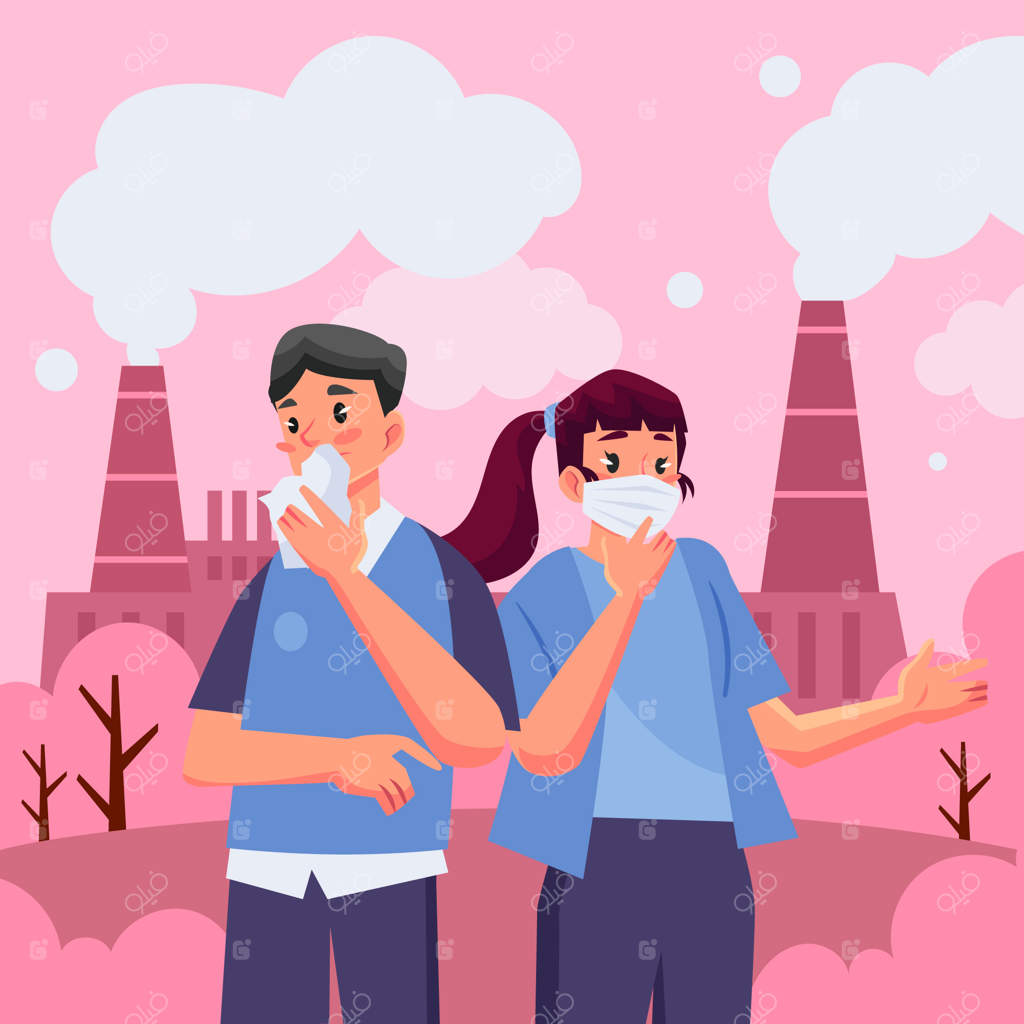 تصویرسازی آلودگی محیط زیست با طراحی دستی