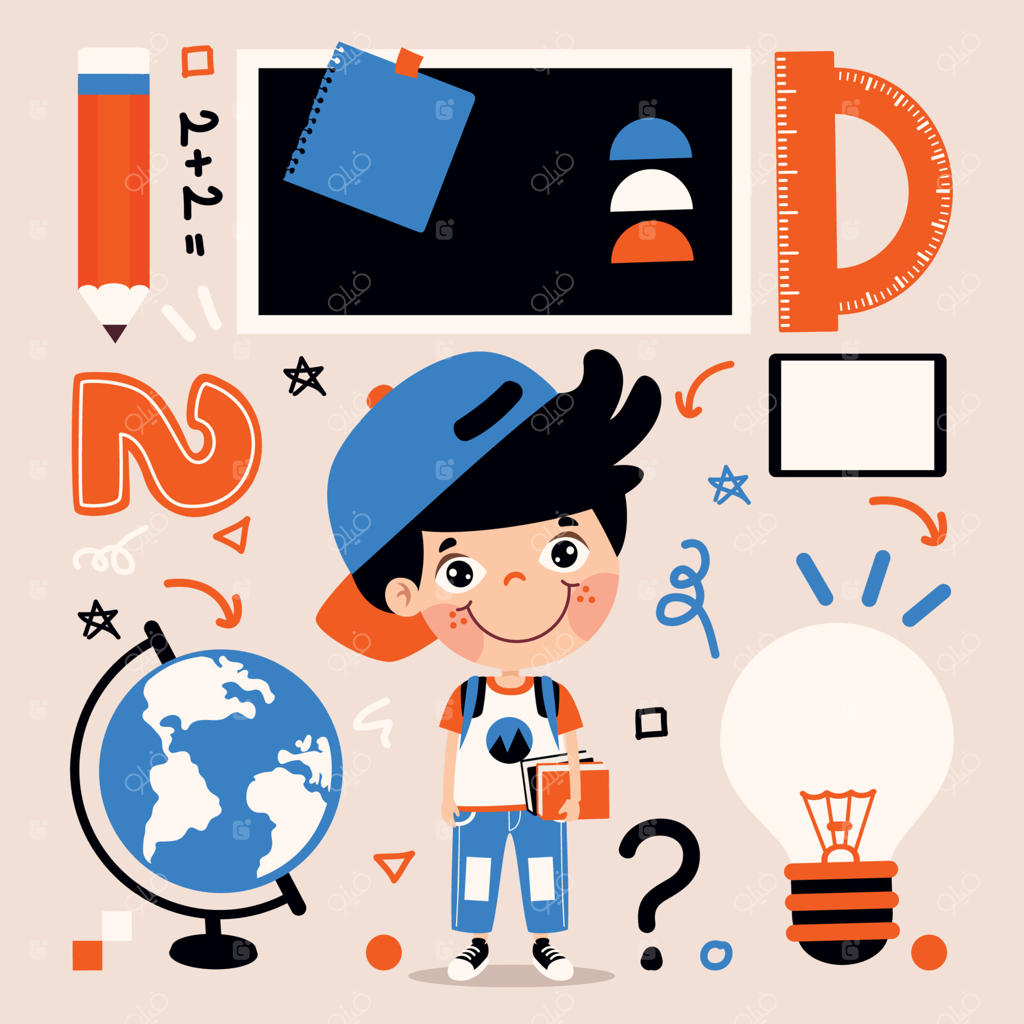 مفهوم آموزش با دانش‌آموزان کارتونی