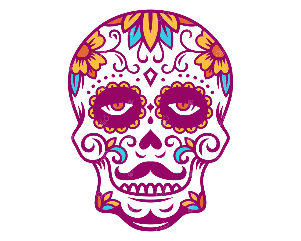 تصویر برداری جمجمه مکزیکی برای روز مردگان