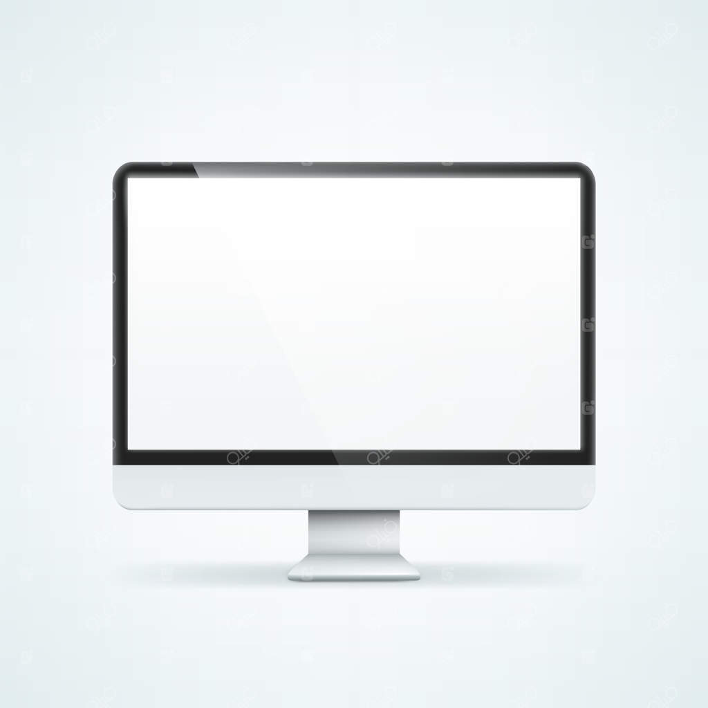 صفحه نمایش کامپیوتر. تصویرسازی جدا شده از زمینه.