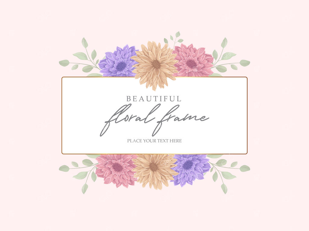 طراحی قاب گل داوودی زیبا