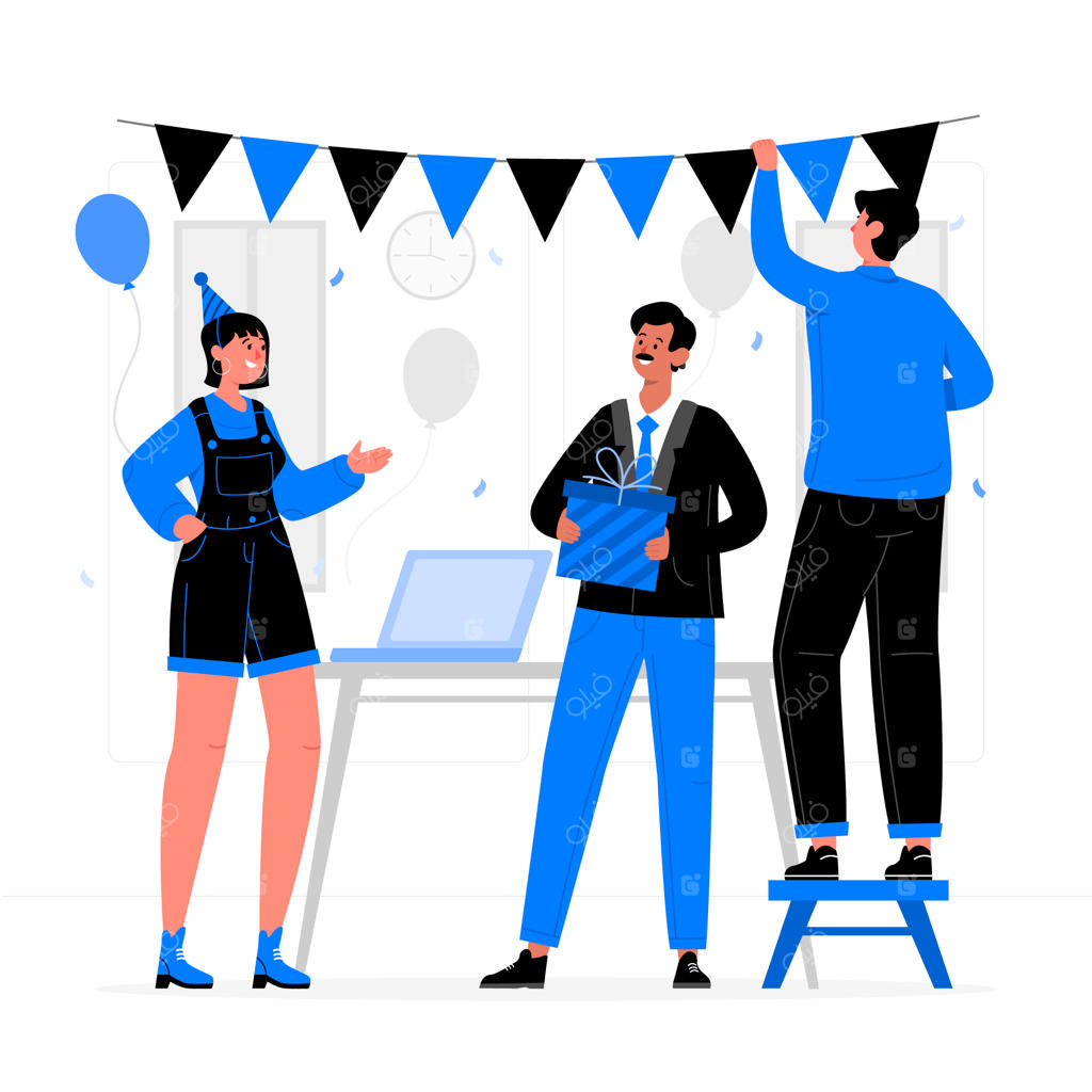 تصویرسازی مفهوم سالگرد کاری