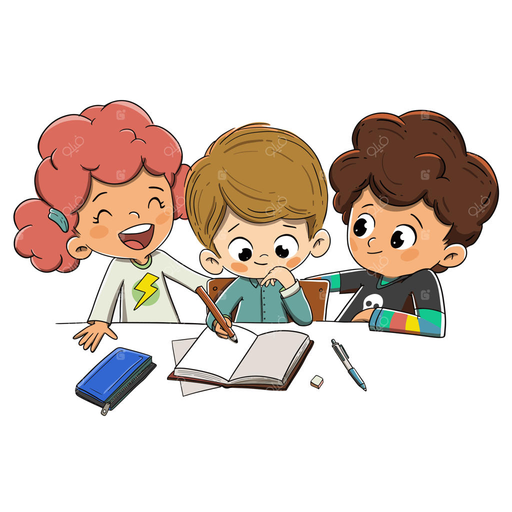 کودکان در حال انجام تکالیف در کلاس