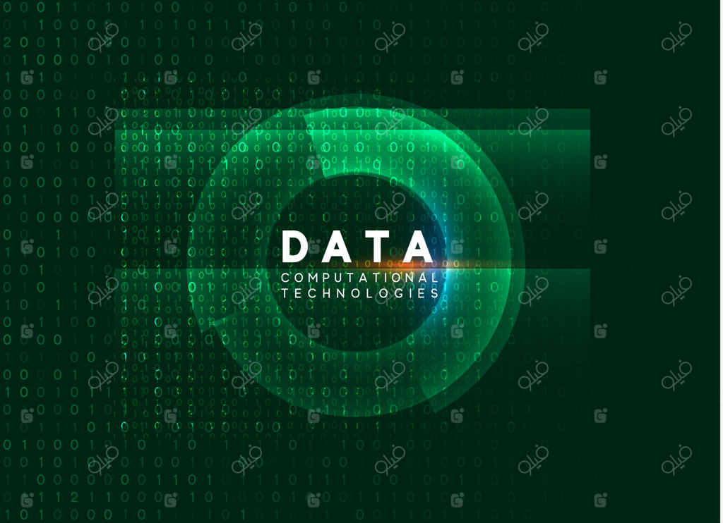 اینفوگرافیک فناوری هولوگرافیک: بصری‌سازی داده‌های کلان. تصویرسازی برداری