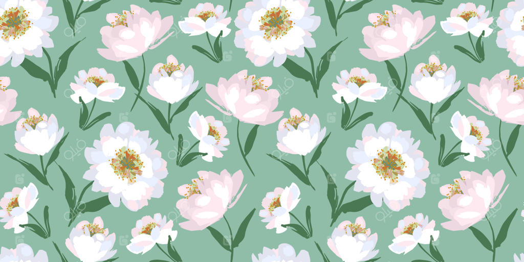 طرح یکپارچه گل. طراحی وکتور برای کاغذ، جلد، پارچه، دکوراسیون داخلی و استفاده‌های دیگر.