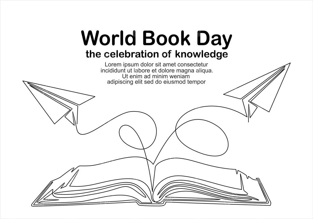 پوستری برای روز جهانی کتاب با تصویر یک کتاب