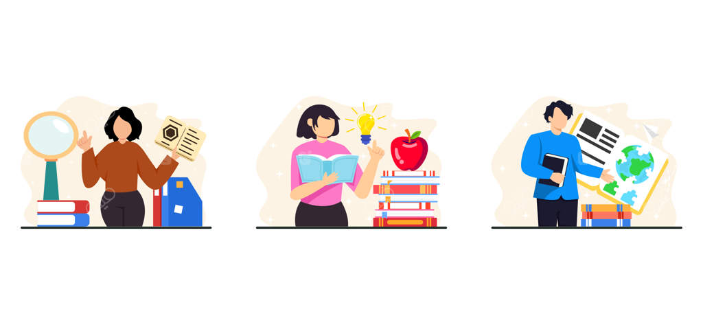 طراحی مجموعه مسطح برای روز جهانی کتاب