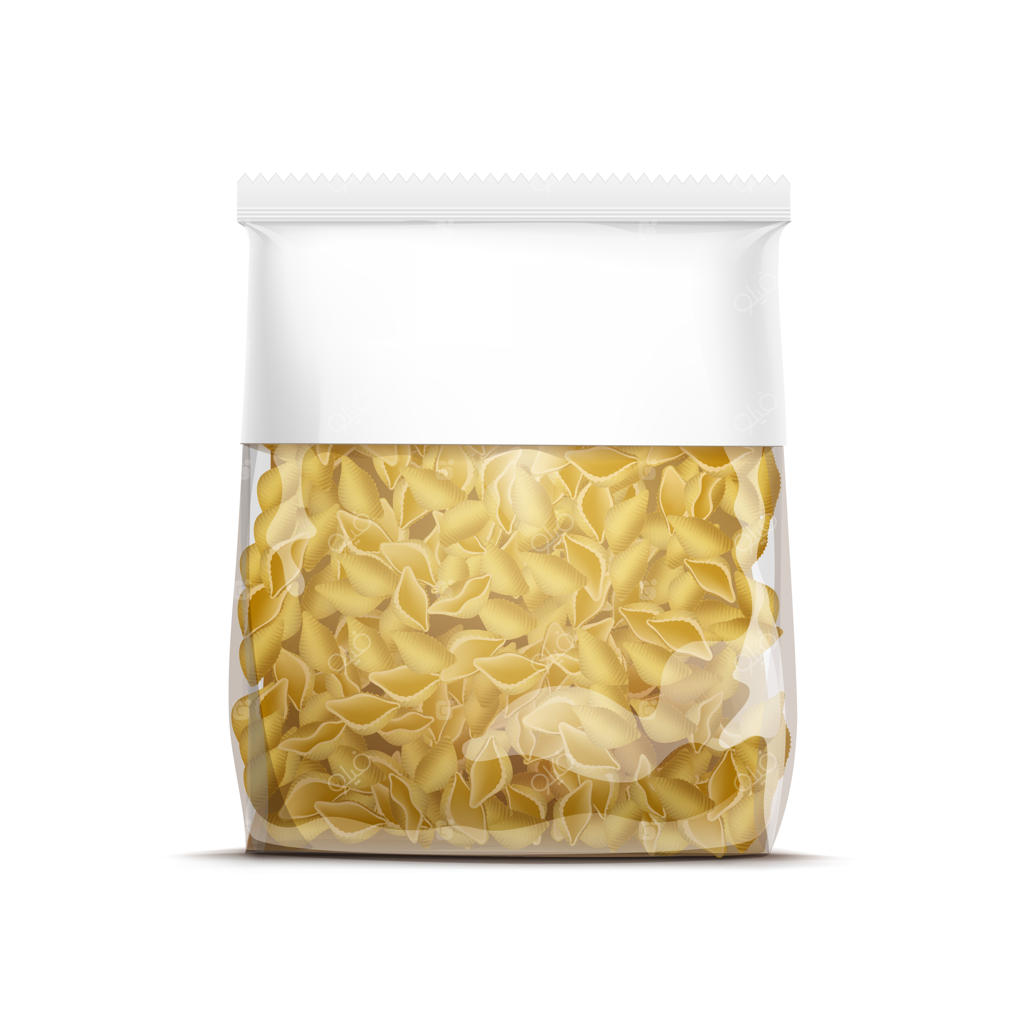 پترن بسته‌بندی پاستا صدفی وکتور به‌صورت مجزا