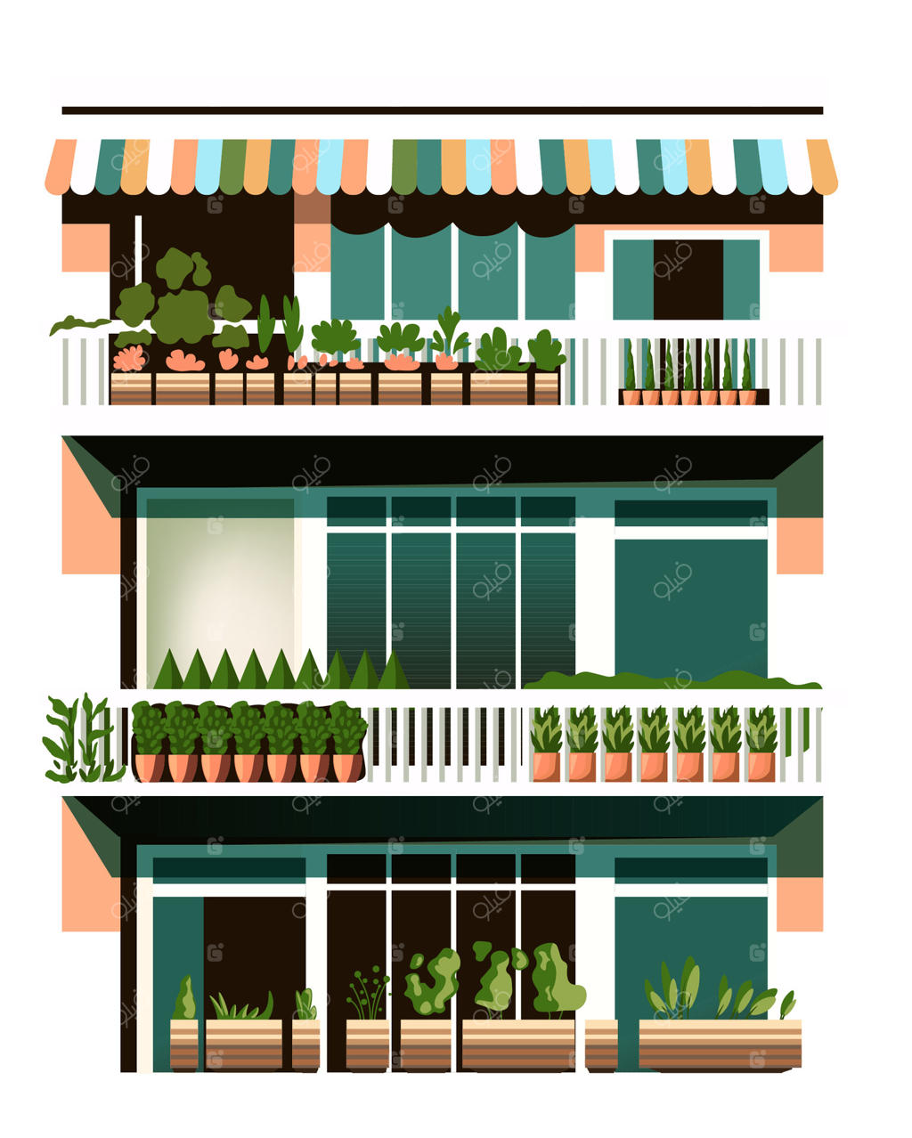 باغ شهری در بالکن آپارتمان