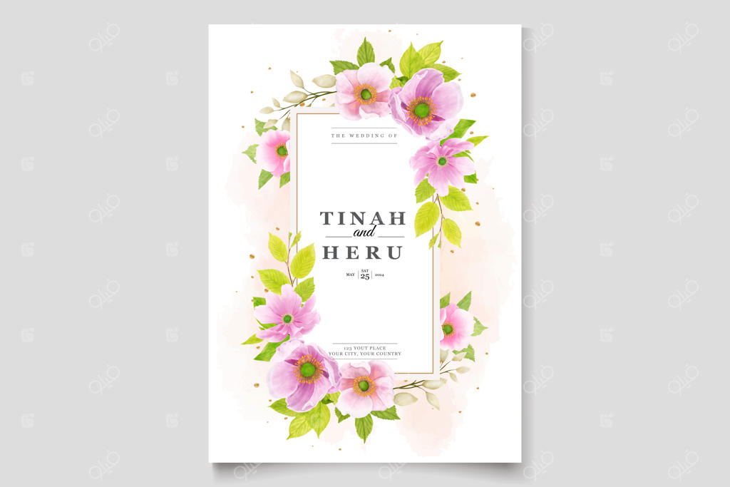 طراحی پس‌زمینه با حاشیه و تاج گل تابستانی